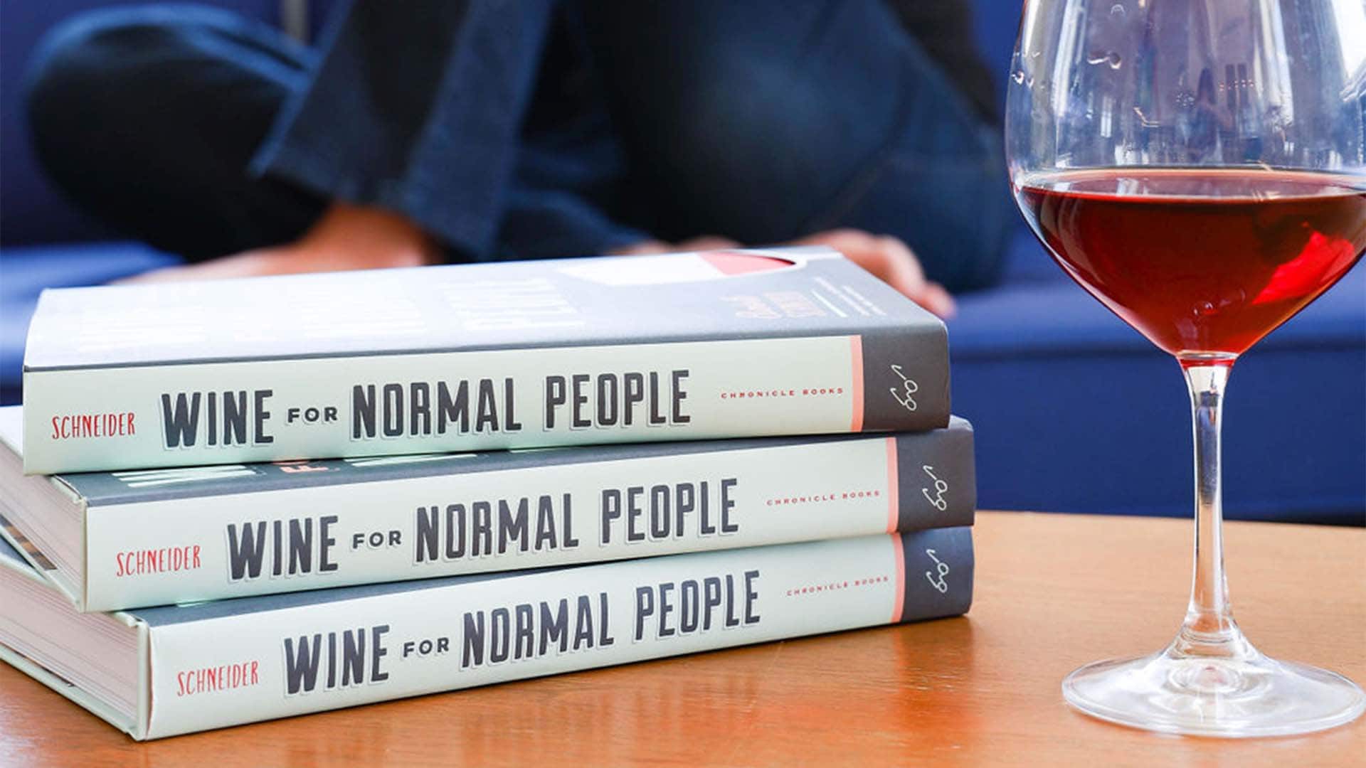 Close up of Stack of Wine For Normal People Books