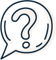 illustration of speech bubble with question mark